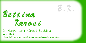 bettina karosi business card