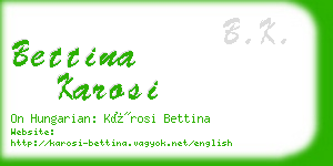 bettina karosi business card